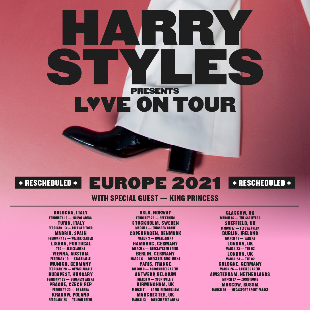 Harry Styles Reschedules his Love on Tour UK and European dates CelebMix
