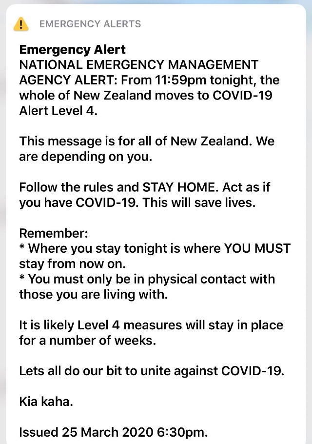 Compare the Pair 

Texts received by Australian and New Zealand citizens by their Governments today ... 

#COVID2019 
#auspol