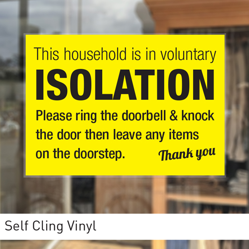 Graphics_UK's tweet image. Make your neighbours, delivery drivers, friends and family aware you are currently self isolating, to prevent the spread of the current pandemic. graphicsuk.com/product-page/s…