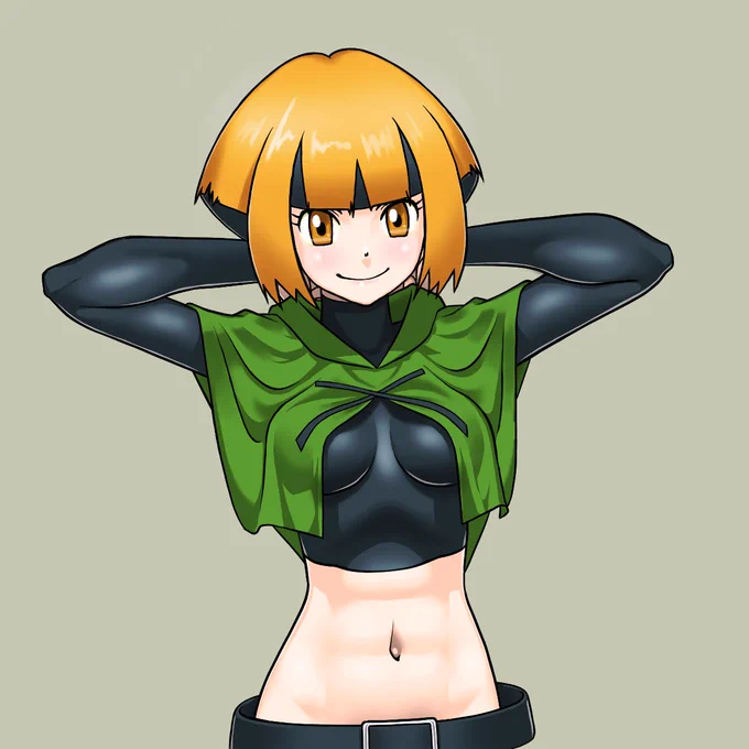 ナタネさん再び。投稿してから違和感を感じたので修正してみました。お暇でしたら前ver.と見比べてみて下さい。頭でっかw 