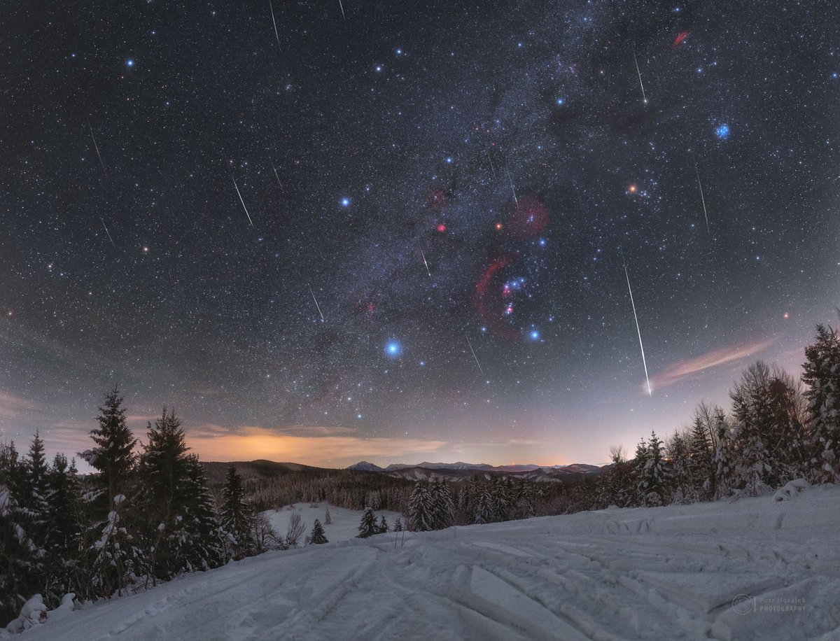 Space photo moment - Quadrantid Meteors through Orion by Petr Horálek ( https://apod.nasa.gov/apod/ap200120.html)