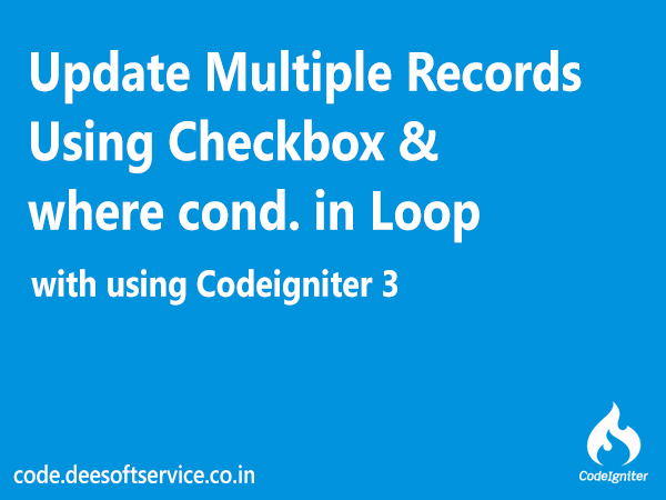 deesoftservice's tweet image. Download Source Code - Update Multiple Records in Codeigniter Framework
Website : code.deesoftservice.co.in/update-multipl…
#downloadsourcecode #sourcecode #deesoft #deesoftservice #deesoftvideo #updatemultiplerecords #updaterecords #codeignitermultipleupdate #codeigniter