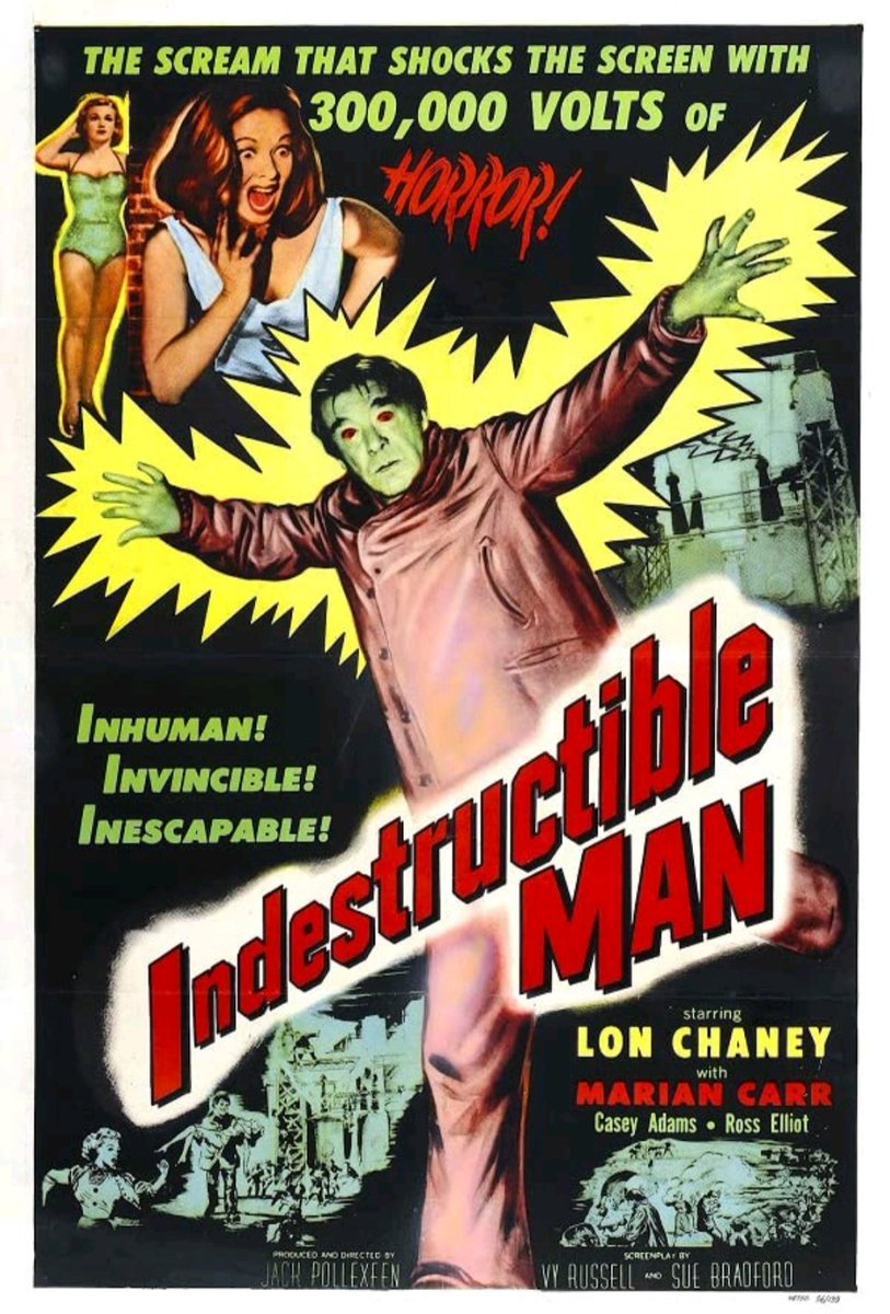 HorrorOrman's tweet photo. Released March 25, 1956.
#IndestructibleMan
#LonChaneyJr
#crime #scifi #sciencefiction #horror #ShutInWithHorror https://t.co/aQUMiROXLU