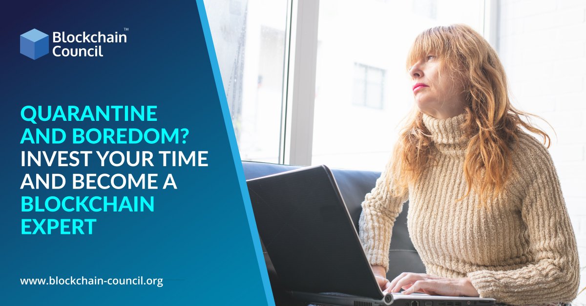 ECarler's tweet image. QUARANTINE AND BOREDOM? INVEST YOUR TIME AND BECOME A BLOCKCHAIN EXPERT
Read More:
bit.ly/3dsaOBQ
#blockchaincertifications #blockchaintraining
#blockchainexpert #blockchainplatform #blockchainonlinetraining #blockchain