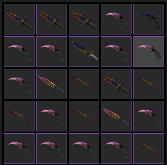 DaddyskinsCSGO's tweet photo. Which ONE of these CSGO knives would you want in your inventory?🤔 

COMMENT! PICK ONE. https://t.co/DJb5WwEEac