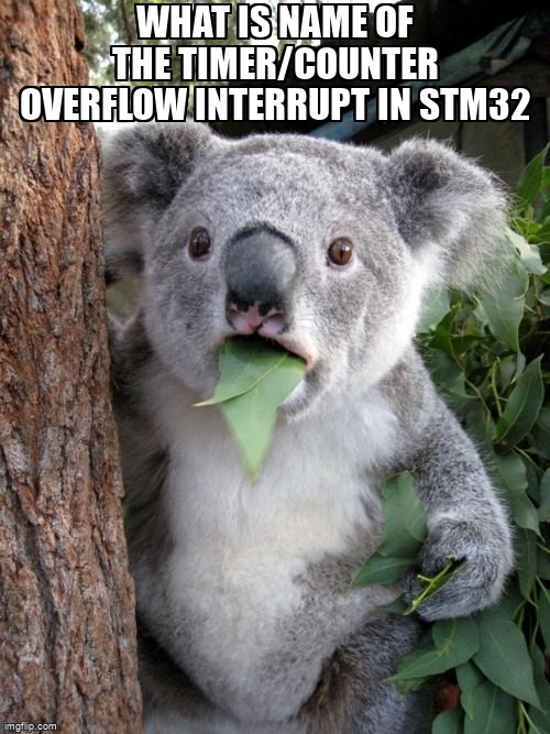 overflow_meme's tweet image. What is name of the timer/counter overflow interrupt in stm32 stackoverflow.com/questions/6083… #keil #stm32f4 #stm32ldiscovery #stm32