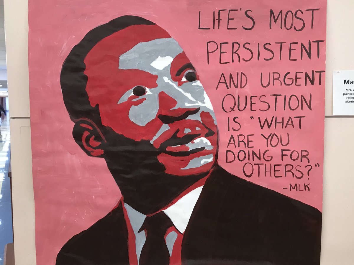 My classes painted the portrait of Martin Luther King Jr. #art #artteacher #arte #painting #paintings #acrylicpainting #middleschoolartlessons #middleschoolart #middleschoolartteacher #mlk #mlkquotes #mlkjr #mlkday #artteachers