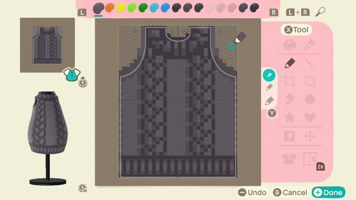 witchpepper's tweet image. is the virgin killer sweater meme dead yet? anyway, I&apos;m too afraid to turn this into a code, hope the pattern helps anyone! #ACNH #ACNHDesign #acnhpattern (nsfw?)