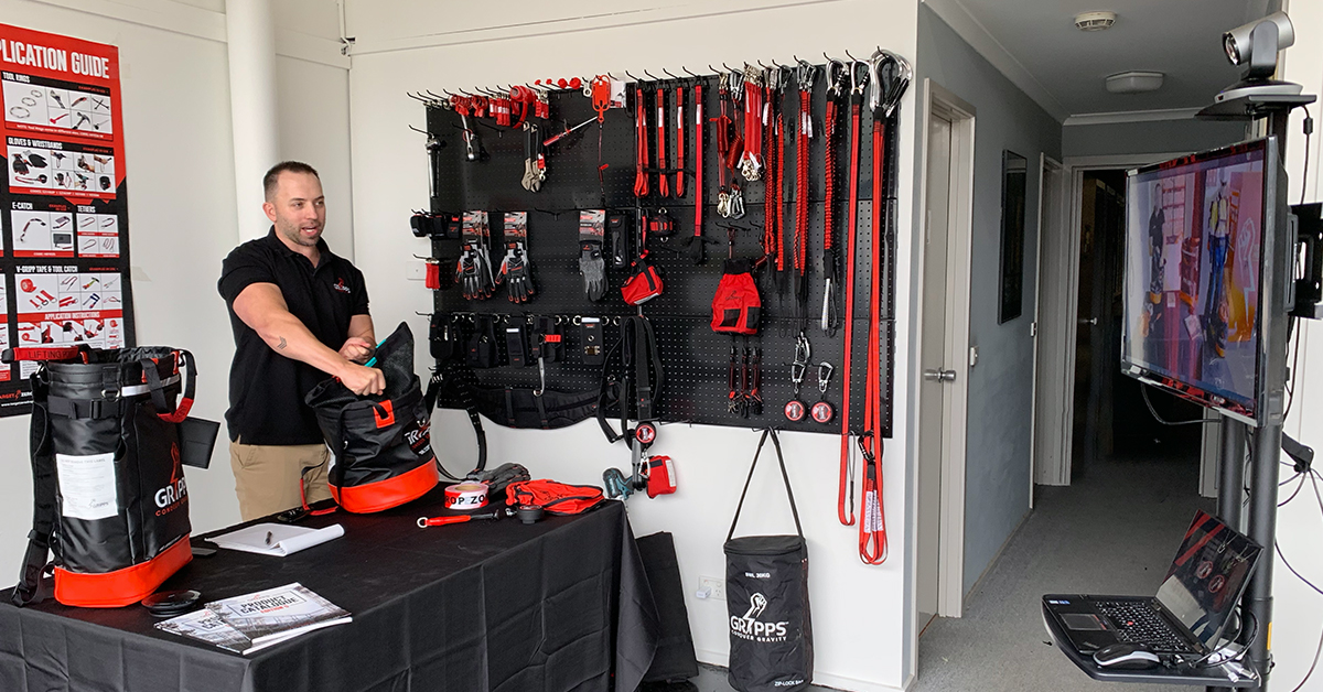 grippsglobal's tweet image. We&apos;ve put together a full VM showroom to continue being able to demo our gear to the essential services that will continue to keep the world turning. For a fully online demo, contact us via our website at gripps.com.au 

#ConquerGravity