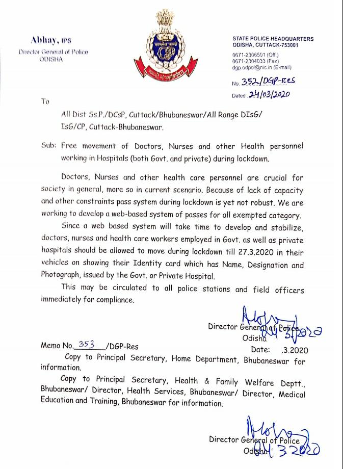 It's so bad that you need an official notification to let the health personnel move around and do their job. Source:  @SameetPanda (16/n)