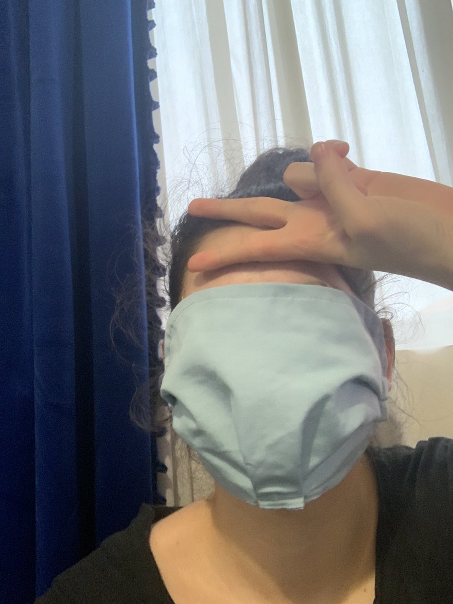 GrumpyKatarina's tweet image. LMAOOOO my mum and Aunty have been making masks and didn’t take into consideration the fact that my head is like the size of a pea 🙃😂