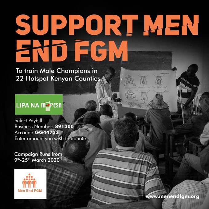 TonyMwebia's tweet image. Good morning team #EndFGM, #MenEndFGM #SDG5 #SDGs. Today is the last day of @GlobalGiving March 2020 accelerator challenge. We need to raise $200 more in the next 20hrs  to get to our bare minimum target of $5000; Kindly Donate &amp;amp; Share Now! We can do this!
globalgiving.org/projects/train…