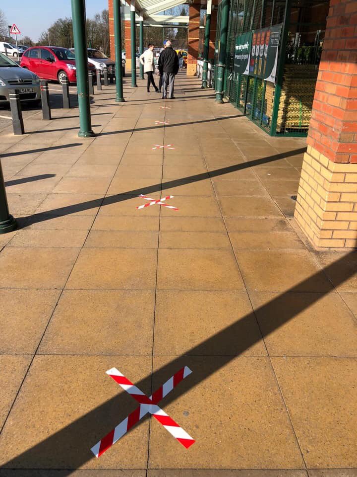 Please try to observe the signage in supermarkets and take the advice of <a href="/BorisJohnson/">Boris Johnson</a> when shopping, we need to keep you and colleagues safe and win this war on #COVID19 remember <a href="/Morrisons/">Morrisons</a> stores now 8-8 and 7am-8 for <a href="/NHSuk/">NHS</a>