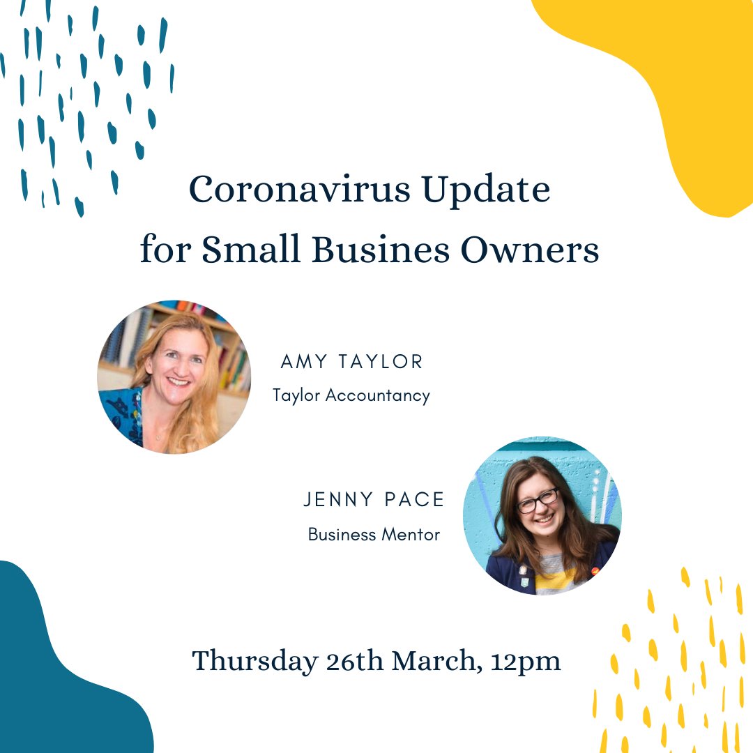 thejennypace's tweet photo. The wonderful @amyaccountant will be live with me tomorrow (Thursday) at 12pm to talk about protecting your business through the coronavirus crisis. Join us here: https://t.co/kPiNZrVuVM https://t.co/c3cVYrhj3t