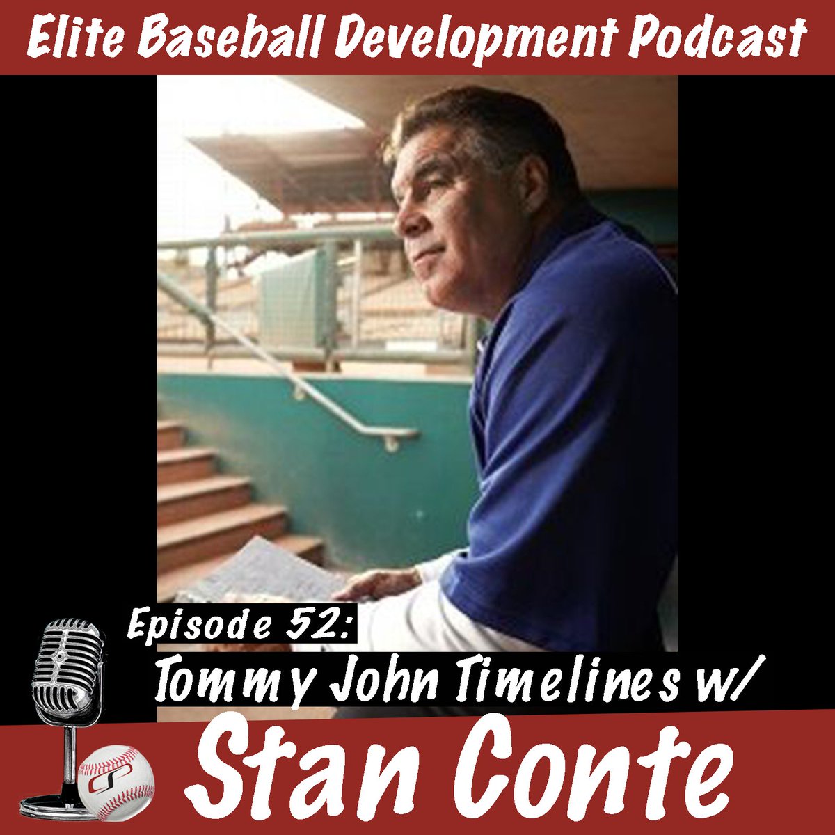 EricCressey's tweet photo. We’re welcome physical therapist Stan Conte (@stanconte) to this week’s podcast for a detailed discussion of Tommy John surgery norms. Stan is not only an experienced clinician, but also a prolific researcher in the baseball sports medicine world. https://t.co/x35vnm45ns https://t.co/Nl9p45PuCC