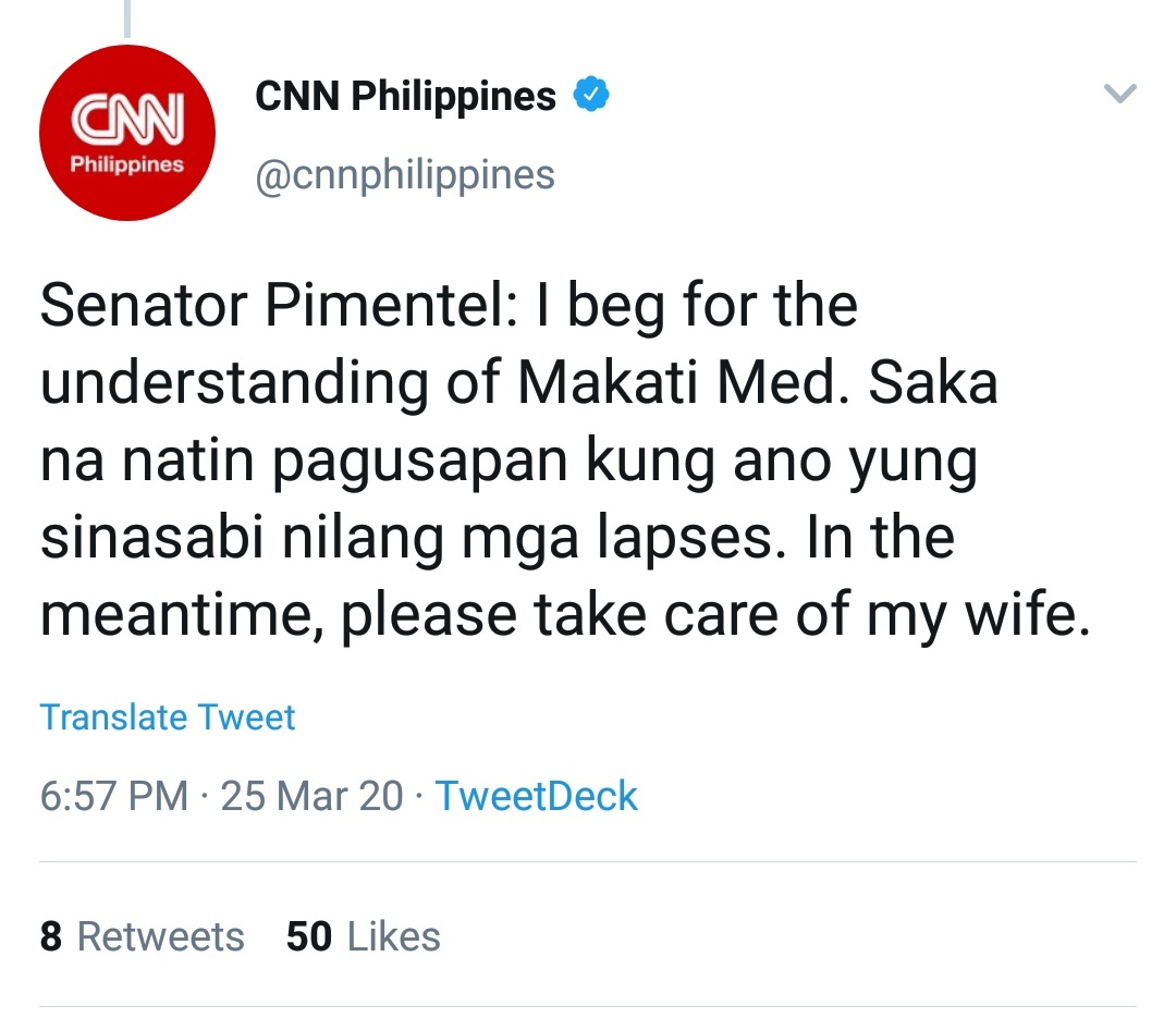 "pagusapan"Suuuuuure.  @IamMakatiMed kindly hold a press conference when this happens para transparent and to prevent any armtwisting should it happen."sinasabi nilang lapses"Wow. Talaga bang may twisted sense of right and wrong ka na or gaslighting at its finest ito???