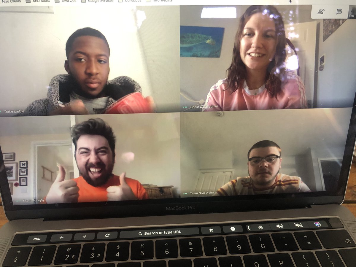JaimmieRiley's tweet image. Team Tea Time @nivodigital #WFH #COVID19 on @Google hangouts #googlepartners