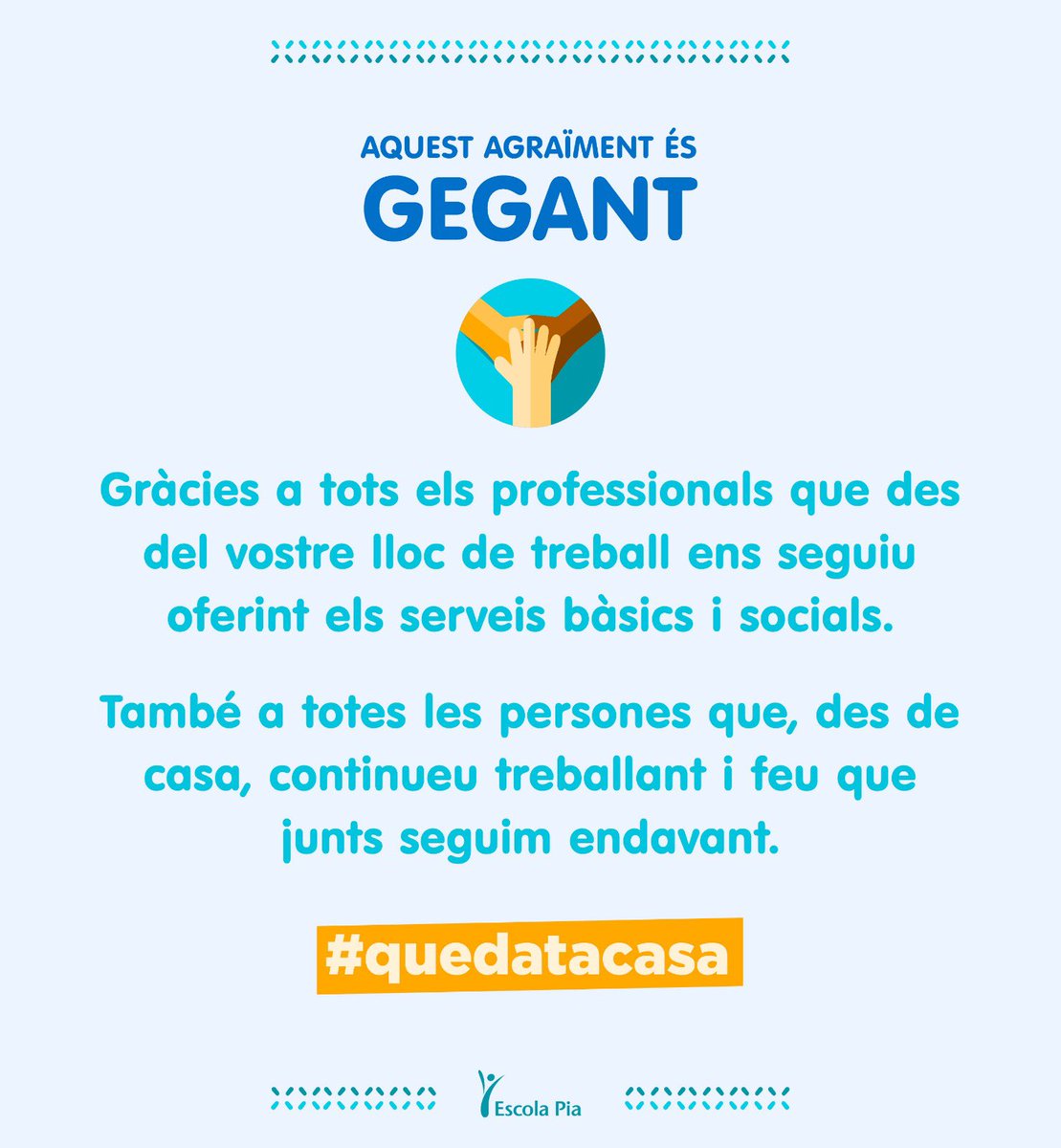 escolapiacat's tweet image. GRÁCIES! #quedatacasa #lescolaacasa #quedatiapren