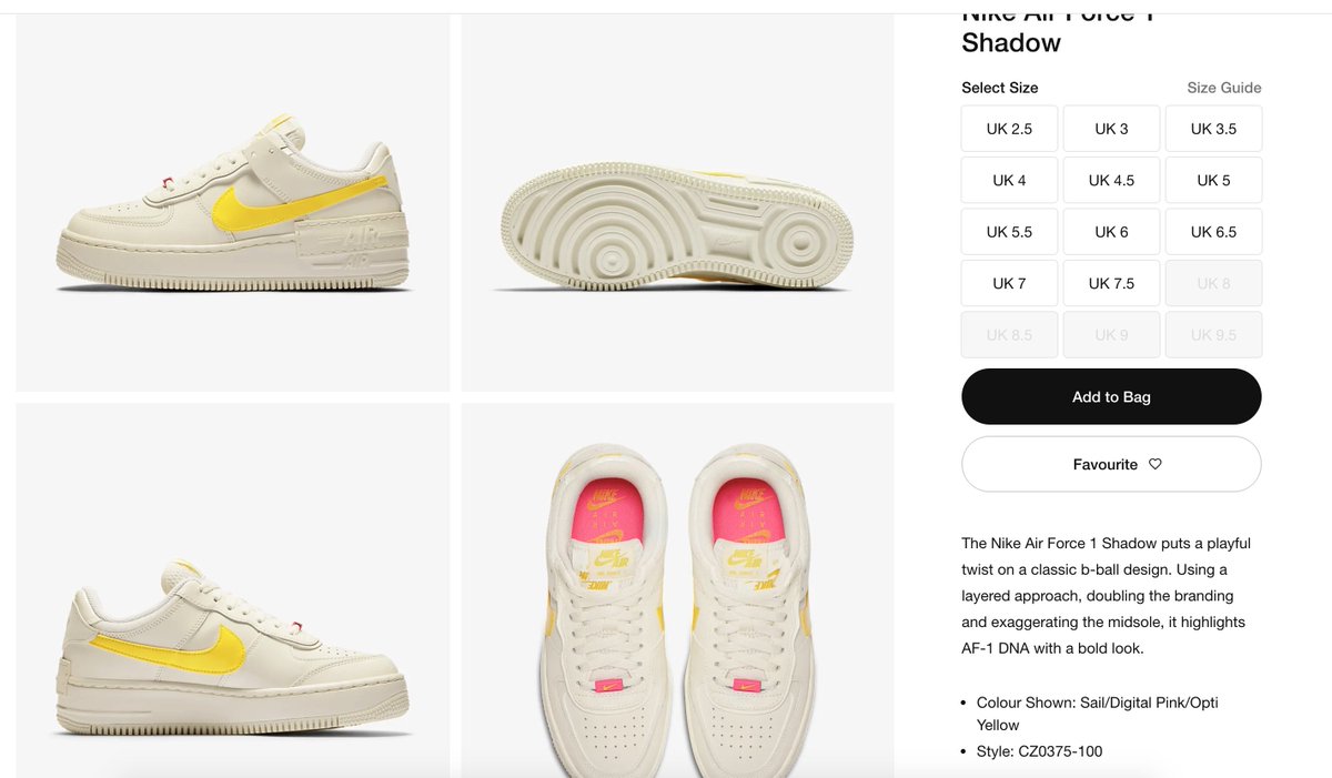 nike air force 1 shadow opti yellow