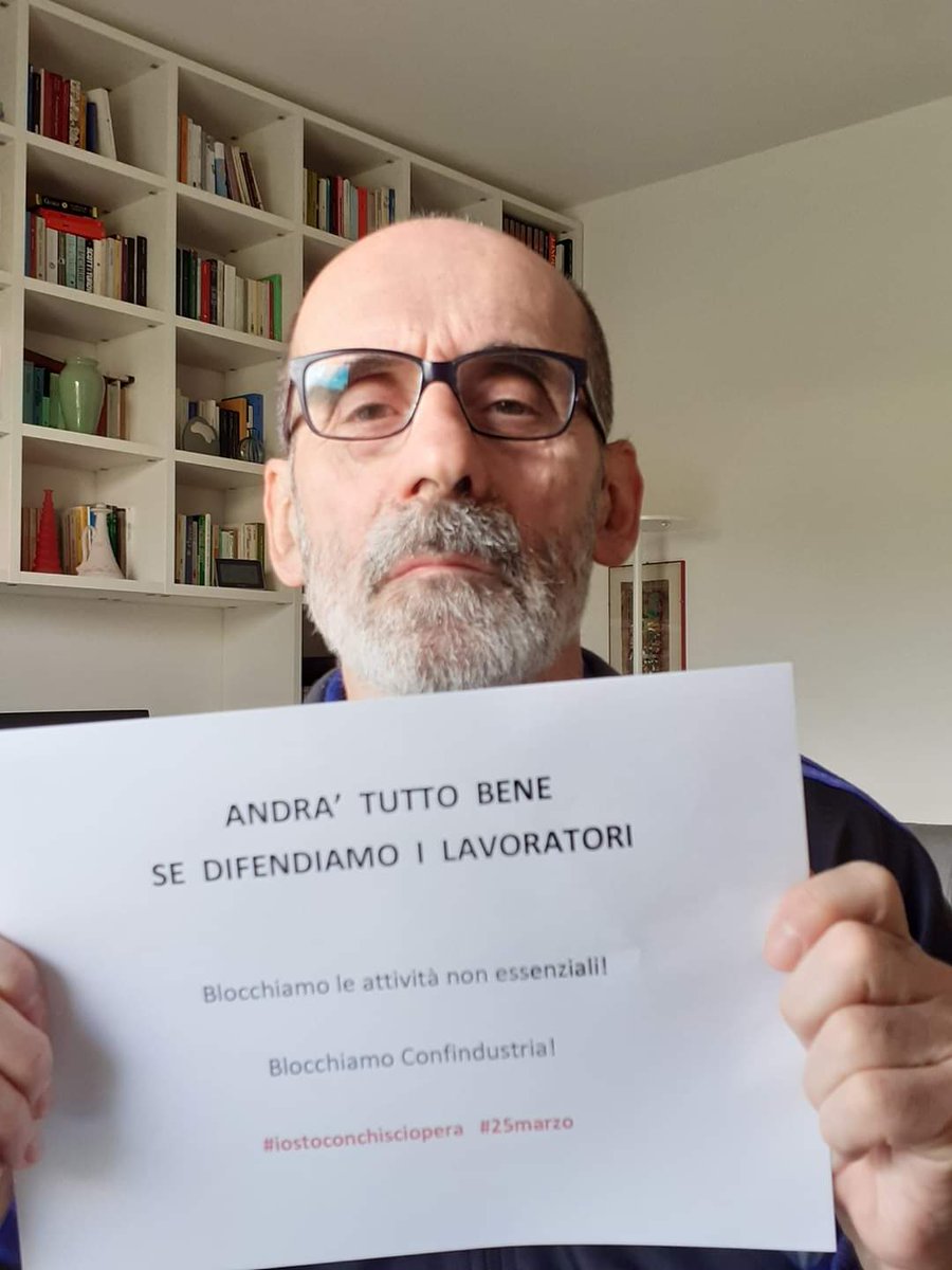 PapGenova's tweet photo. Andrà tutto bene se difendiamo i lavoratori! Blocchiamo le attività produttive non essenziali! @Confindustria https://t.co/oEv1mj0en5