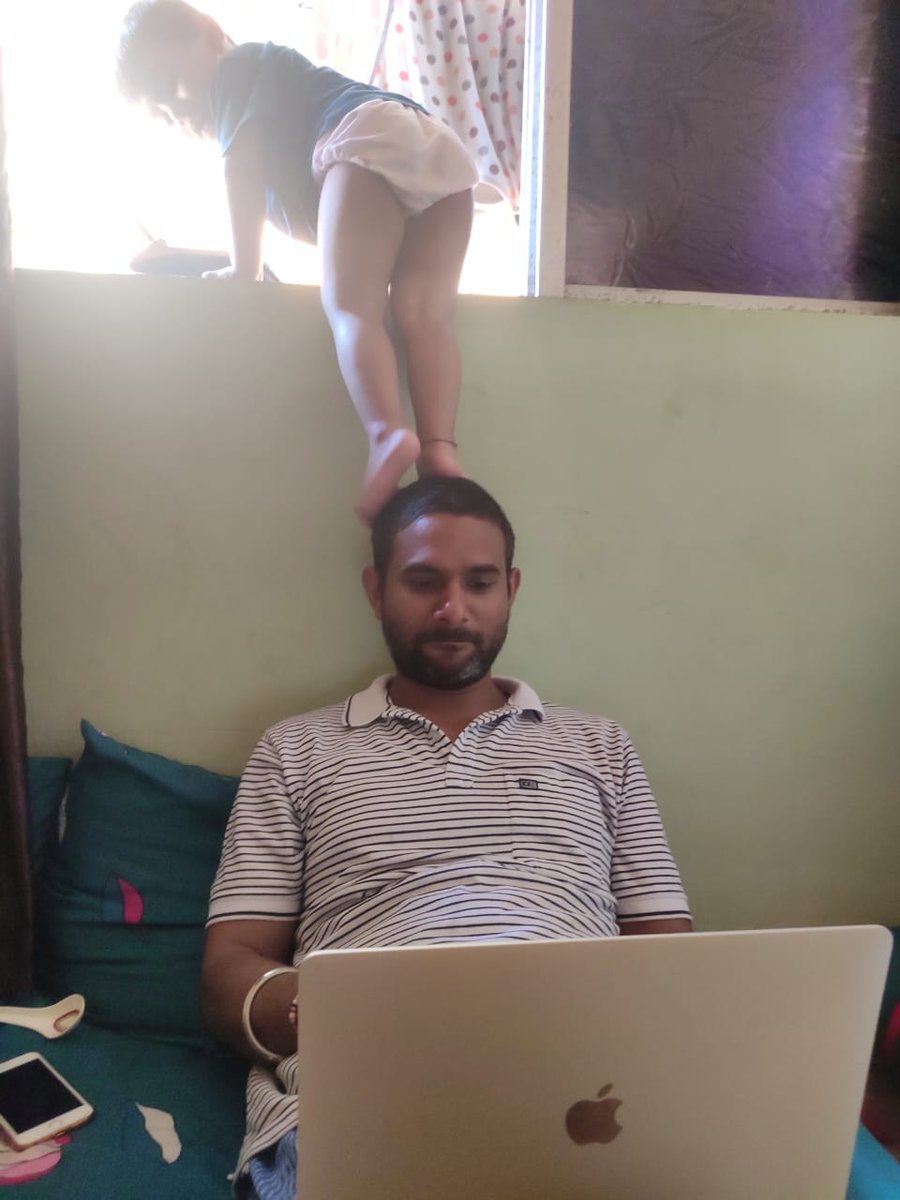 Srijan's tweet image. We asked our team to share their remote workspaces &amp;amp; were amazed by the responses.
For the winner click Balbeer Yadav Hats off to you for balancing the act &amp;amp; your son for his outstanding acrobatics skills.

You are awesome Srijanites. Keep up the spirit !! #StayHomeSaveLives