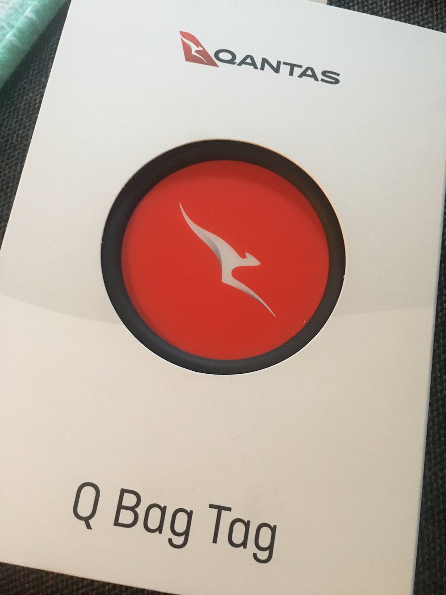 Oh yay! My new Qantas bag tag arrived in the mail today. #useful 🙄