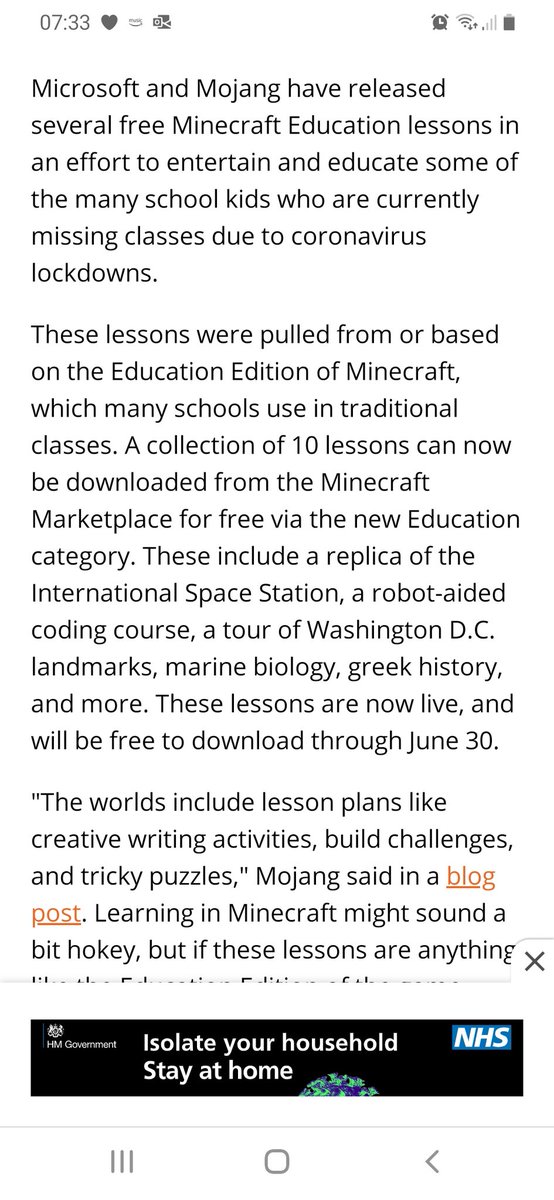 LPGSCompSci's tweet photo. I know we have some minecrafters @LPGSBromley. Check out these free lessons covering everything from creative writing, marine biology and greek history.. https://t.co/wbBJwmBtE1
