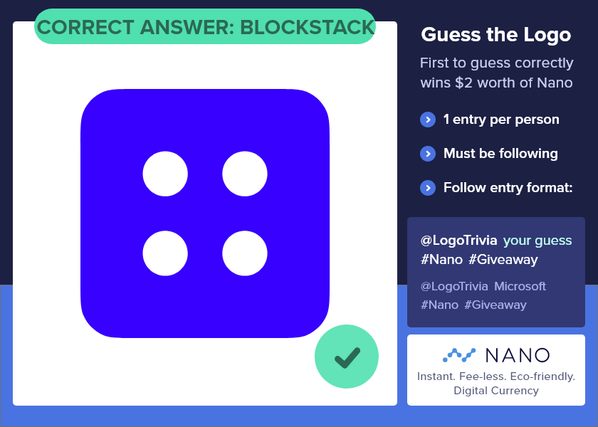 LogoTrivia's tweet photo. @IndianCryptoKid Winner, Winner! Correct answer was: Null. @NanoTipBot !tip $2 Null https://t.co/1Erjt4GOPP