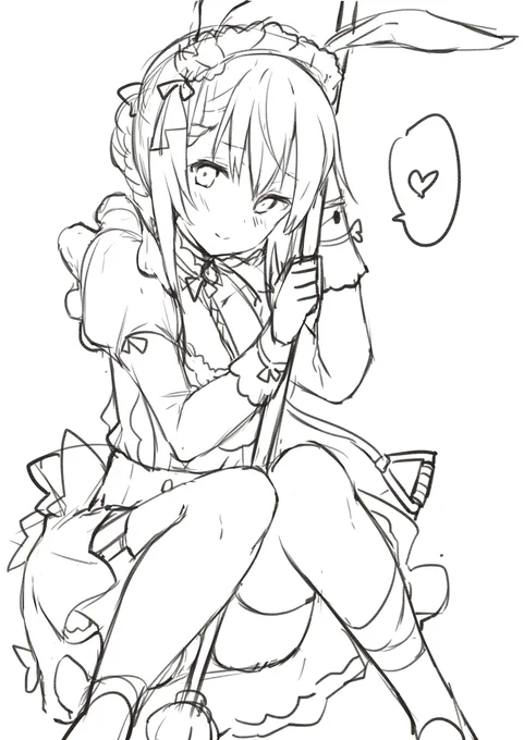 メイド服ラフ💕 