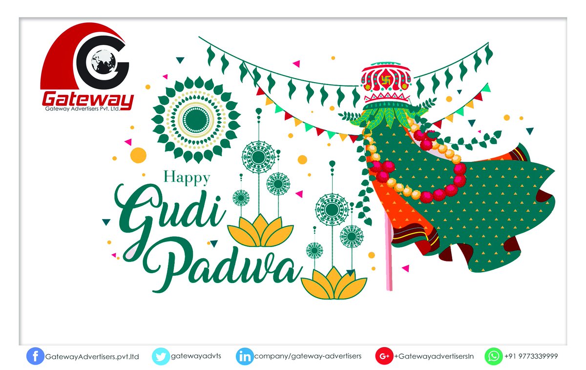 gatewayadvts's tweet photo. On this auspicious occasion of Gudi Padwa. May you be endowed with happiness, prosperity and success.

Happy Gudi Padwa!

 #HappyGudiPadwa #GudiPadwa  #maharashtra #mumbai #India #OOH #outdooradvertising #AdvertisingAgency
#stayhomesavelives #stayhome #stayathome https://t.co/CEWOoQVVNh