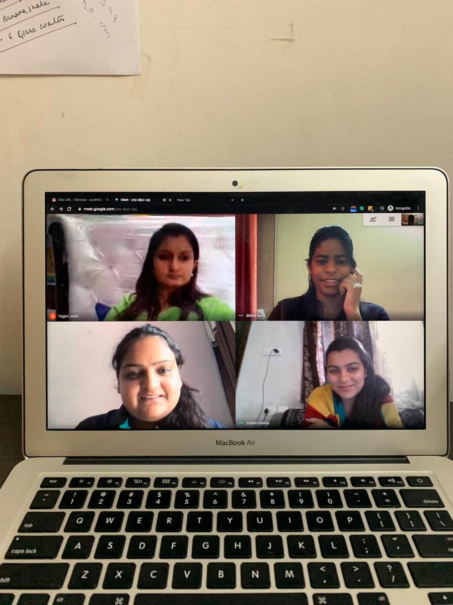 SuhaniMehta11's tweet photo. Social distancing is need of the hour. We are assuring it....are you?

Picture of today's online class  @digification_ with @kohlstray 

#COVID19 #Corona #StaySafe #Stayathome #socialdistancing #21daysLockdown #21DayChallenge #StopTheSpreadOfCorona #StayHomeStaySafe https://t.co/ygs1NkToHz
