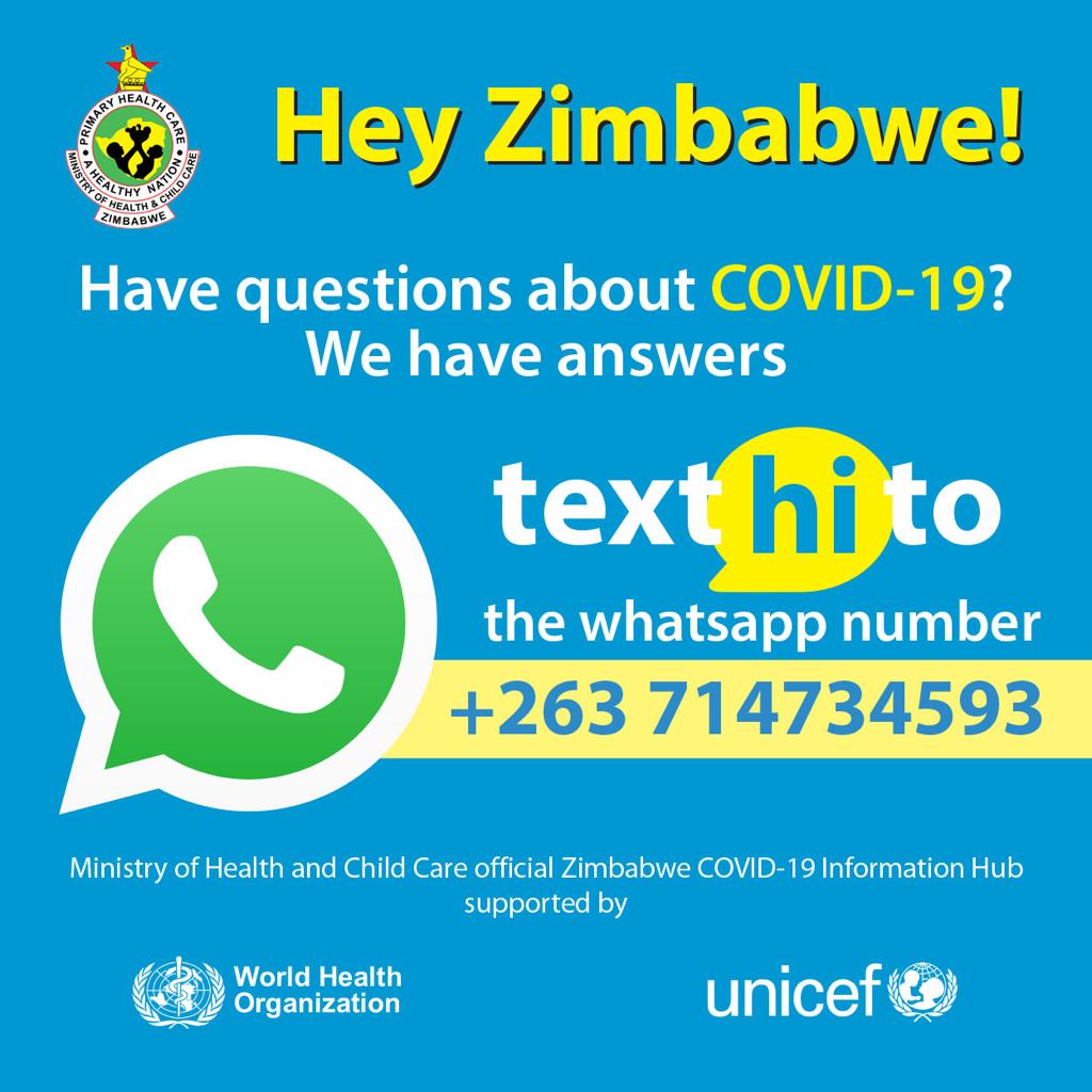 MoHCCZim's tweet photo. Stay calm!!!! This is not a Whatsapp group &amp; you will not be spammed. It only provides you with correct, factual up to date information from @MoHCCZim using an interactive menu.

📌Share also your loved ones. https://t.co/pe3OlC875y