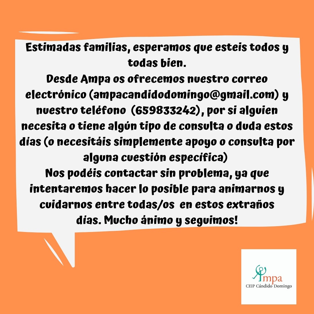 #Comunidadescolar #somostribu #elcándido #yomequedoencasa