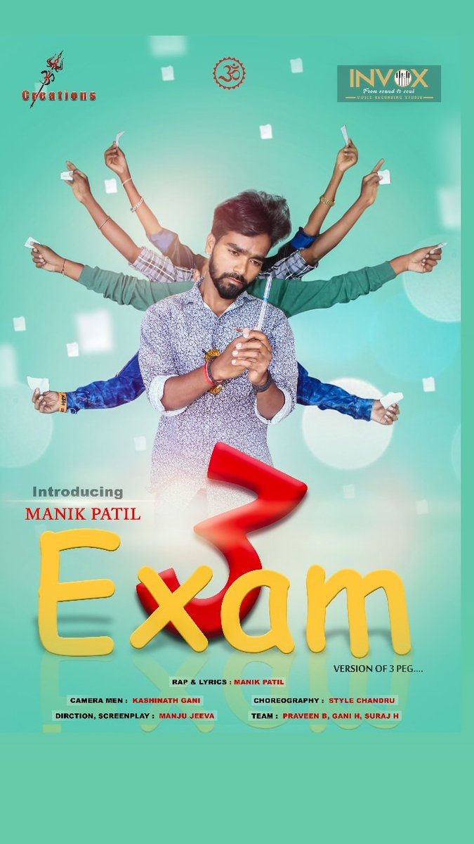 BooM_MKP_'s tweet photo. Hey guys here is my Fst album song poster #3Exam the version of #3peg #Kannada cmng out soon stay tuned much luv...  @chandanspshetty 
Jai Anjaneya.....  Guru Ragavendra 🙏 https://t.co/AgkZ20Ifn1