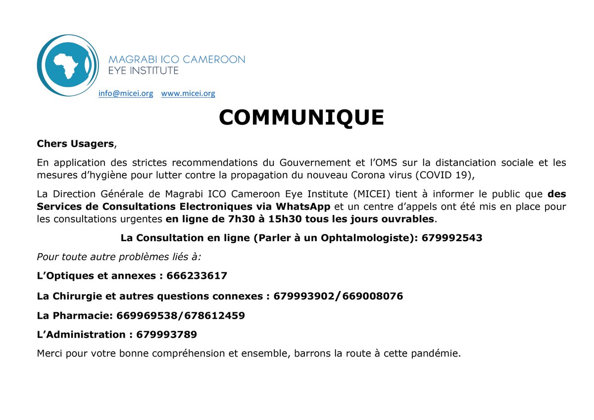 Magrabi ICO Cameroon Eye Institute tweet media