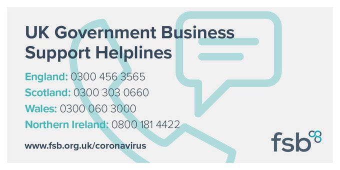 fsb_policy's tweet photo. Here are the phone numbers you need to get in touch with UK Government Business Support for advice 📞

Visit our #coronavirus information hub for more guidance at https://t.co/rDY5JTMiHg https://t.co/5GGhSsXQrR