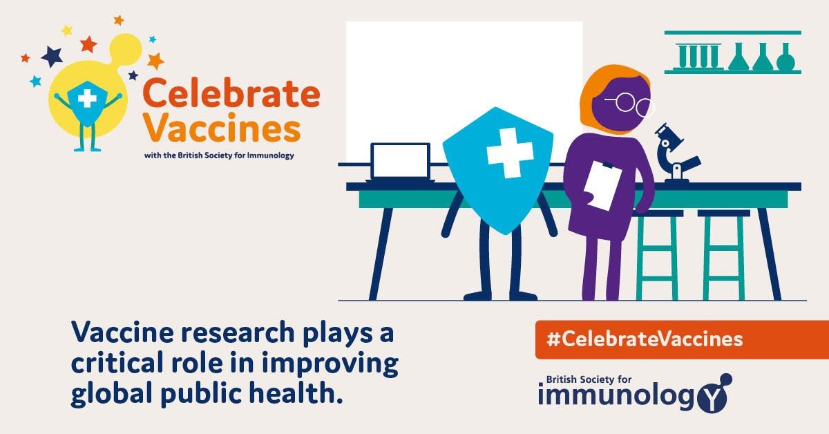 Vaccine research plays a critical role in improving global health 🙌 We’re calling on our members to raise the expert voice of the immunology community in support of vaccination! 
 
Join us tomorrow to #CelebrateVaccines 👉bit.ly/2UfLXJW
#ProtectTheNextGeneration