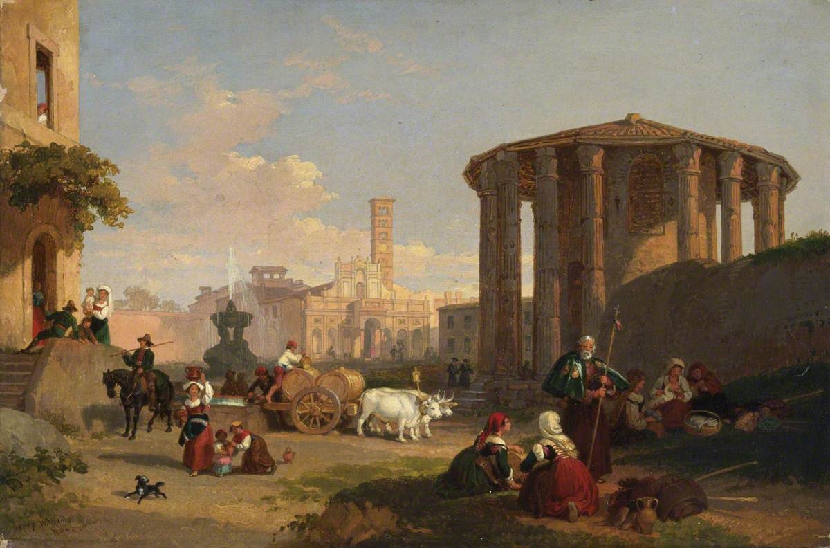 The broadcaster Rene Cuttforth once described the Welsh as "Italians in the Rain". Penry Williams (1802-1885) was born in Merthyr Tydfil but settled in Rome aged 25 and remained there for the rest of his life. He painted landscapes and scenes of peasant life.  #VivaLitalia 