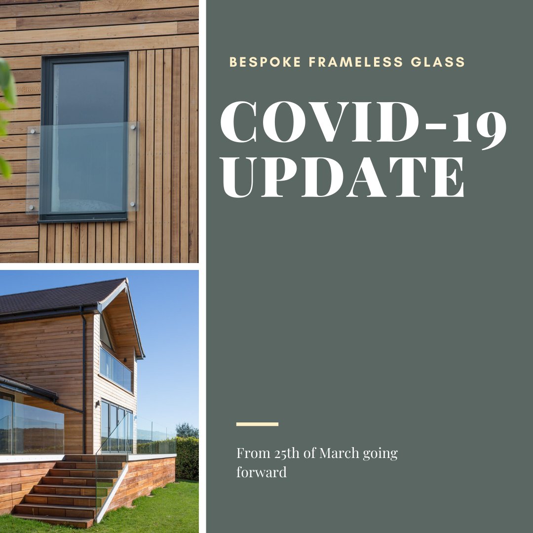 Our office will be closed during the lockdown however office staff will be working remotely from home as normal during this time and are contactable via phone and email should have any enquries. Please feel free to contact us on 0117 961 2709 or at info@bespokeframelessglass.com.