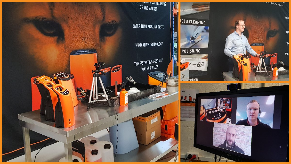 No Travel - No Problem! You can book an online machine demo in our new video room now. Just click the link to schedule a Cougartron machine demo with one of our sales representatives: cougartron.com/book-online-de… #cougartron #staysafeonline #onlinedemo #weldcleaning #stainlesssteel