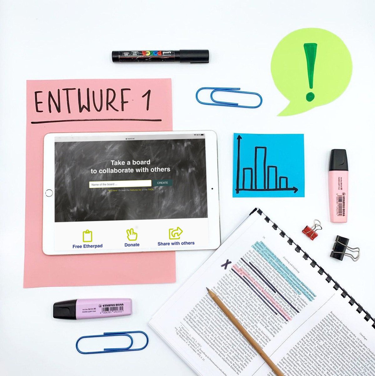 #digitaleTools für #Jugendbeteiligung: #boardnet ist eine offene #Etherpad-Installation mit der Möglichkeit Bilder einzubinden. :) Features: Slideshow, Text kommentieren &amp; auf Kommentare reagieren, Zeilenverlinkung, Inhaltsverzeichnis.
#Diskutieren #Textkollaboration