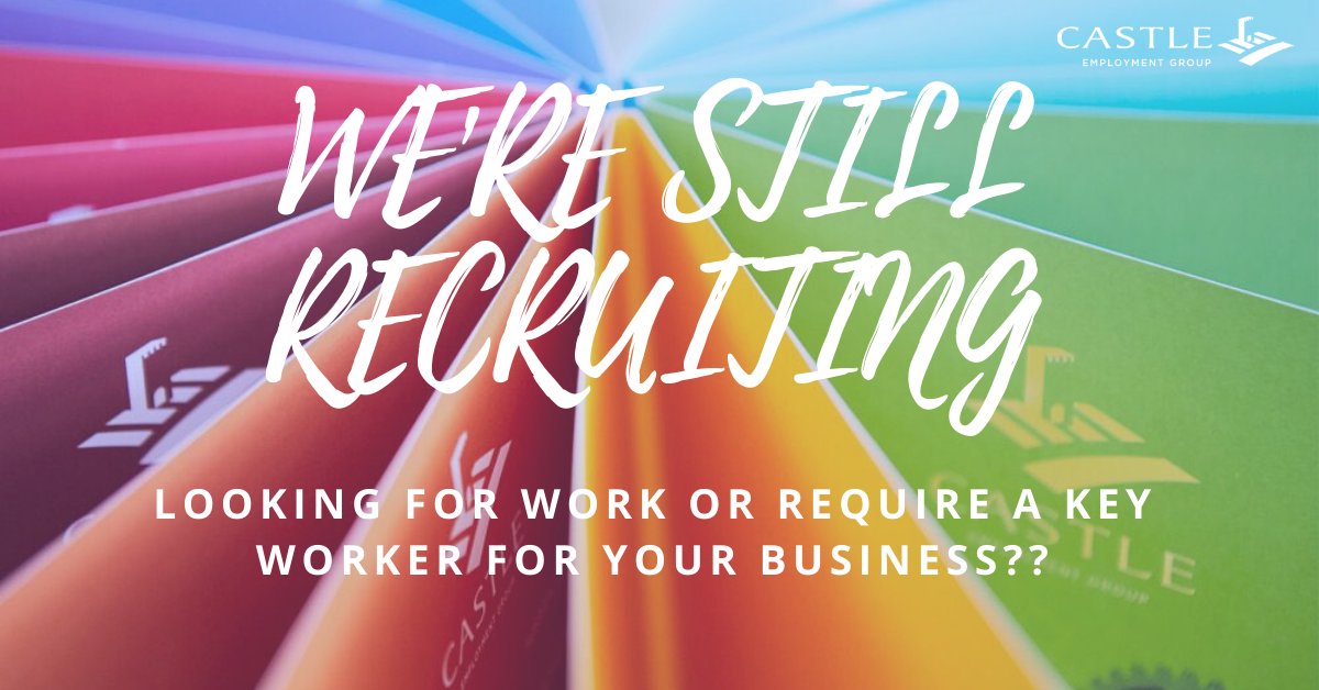 CastleHRLaw's tweet photo. Our #recruitment consultants are all now working remotely. 

However, they are still actively looking for candidates to fill URGENT key worker positions. If you are looking for work or require a key worker for your business, please call 01723 365432.

#supportthenhs #recruiting https://t.co/645SMVHZa8
