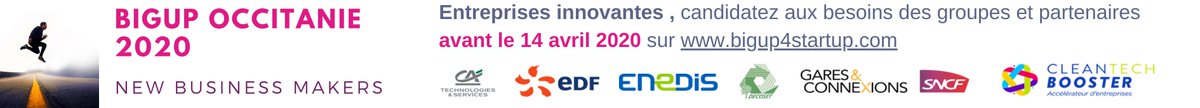 Big4Start's tweet image. #Startup Candidatez avant 14/04 aux 6 appels à projets
@Occitanie @TlseMetropole @FrenchTech_Tlse #CEATECH @ademe @innopole @IOTVALLEY @CCduPontduGard @cciperpignan @CCI_Aude @CCIHerault @CCI31 @at_home_fr @GreenTechverte @NubboIncub @Team_WeSprint @Le_Starter @la_melee