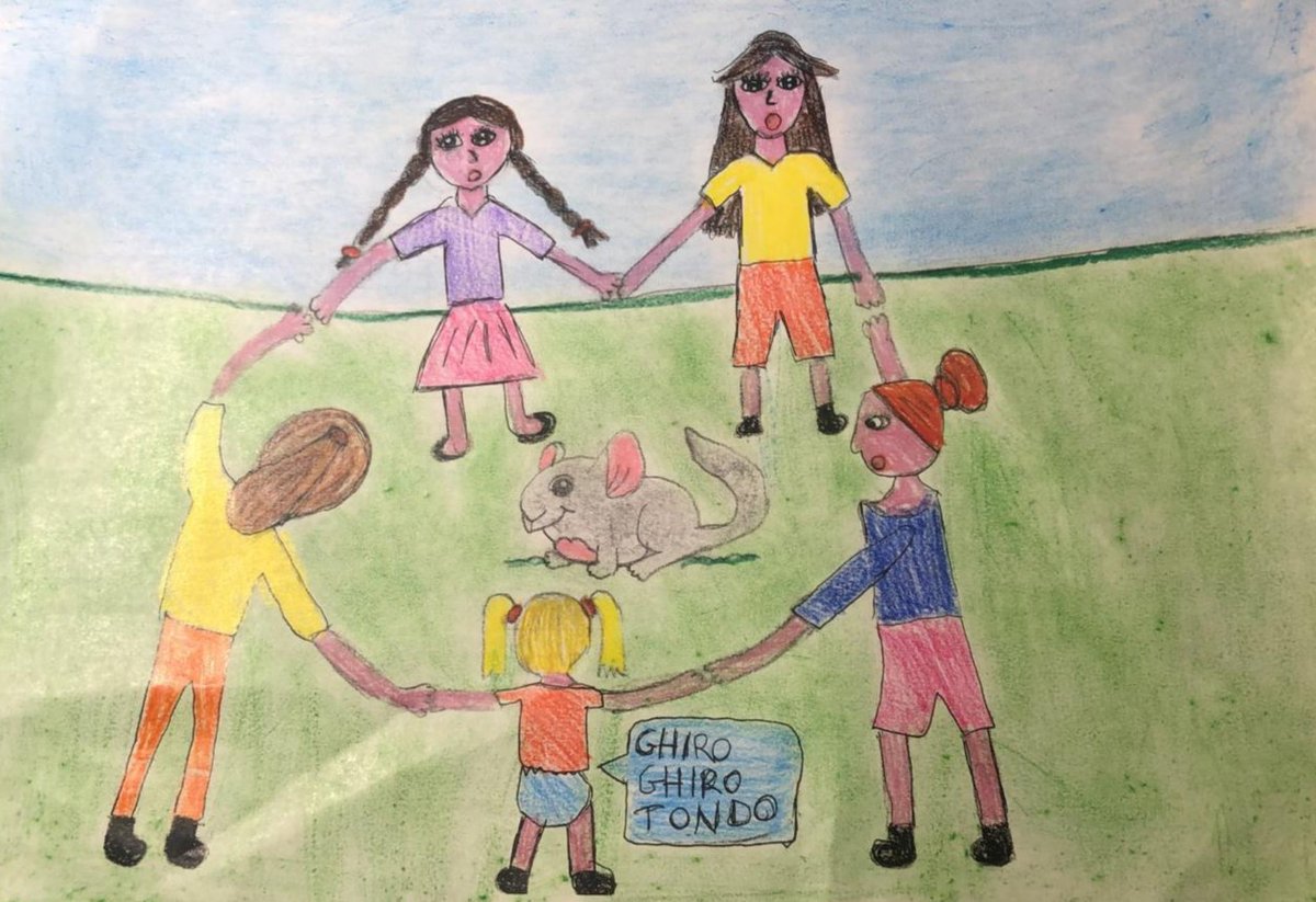 #RodariSocial/3 Cinque bambine giocavano a giro giro tondo nel parco quando comparve un ghiro nel cerchio. Come era potuto succedere? Mistero risolto, la bimba più piccola cantava ghiro invece di giro! Bianca <a href="/ProfGrammaticus/">ProfGrammaticus</a>
