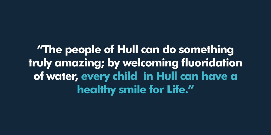 A recent quote from Sara Hurley, Chief Dental Officer for England. #Fluoridation #Hull