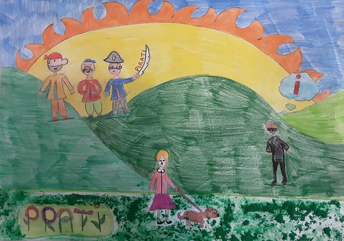#RodariSovial/3 Una mattina tre pirati passeggiavano in collina e non sapevano che lì c'era un ladro ruba "i". Senza "i" quei tre pirati diventarono bei prati dove ogni giorno almeno un bambino passeggiava con il suo cagnolino. Emma <a href="/ProfGrammaticus/">ProfGrammaticus</a>