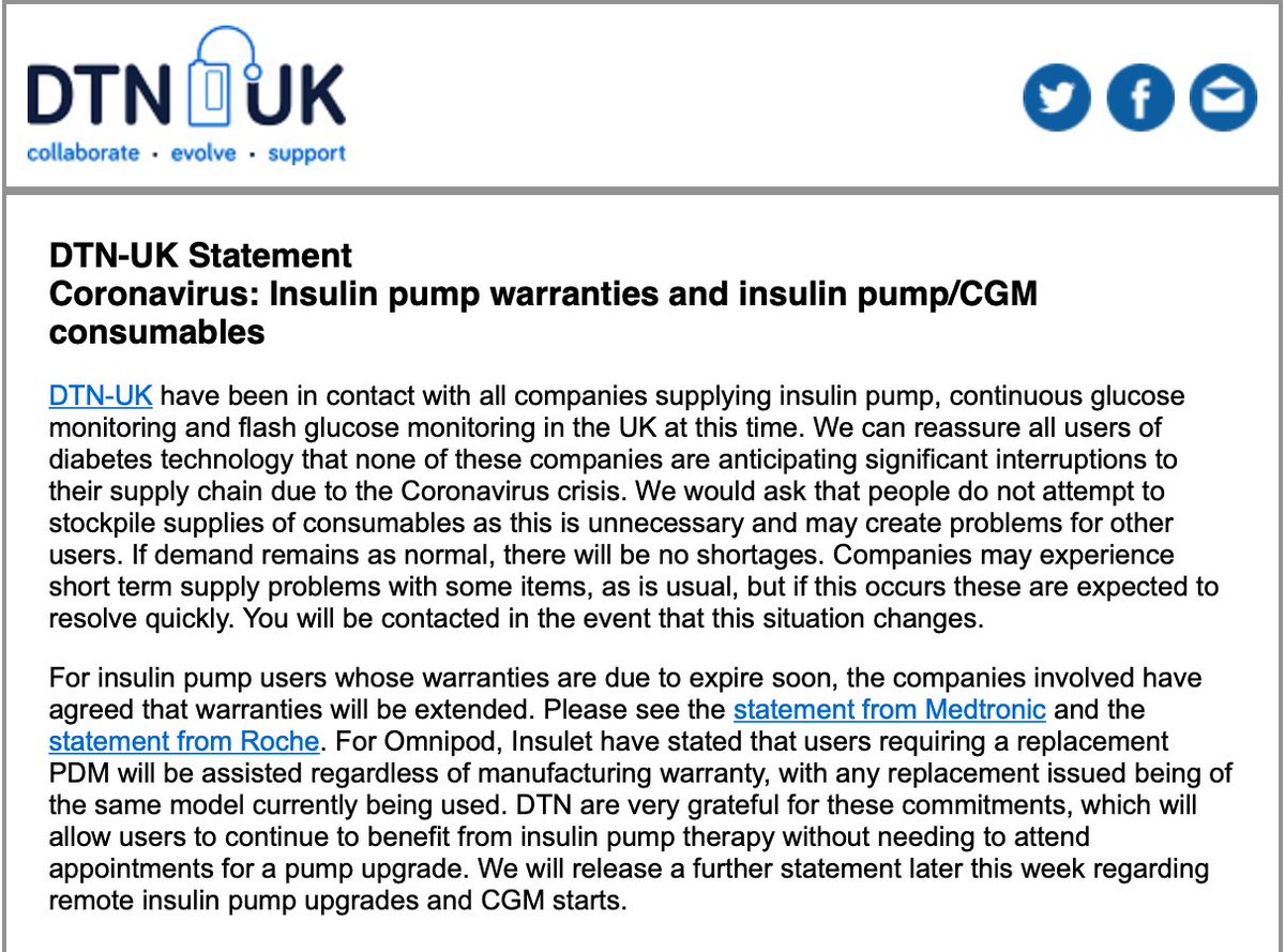 <a href="/DTN_UK/">Diabetes Technology Network UK DTN-UK</a> <a href="/ABCD/">Nath</a> <a href="/DSNforumUK/">DSNforumUK</a> <a href="/DiabetesKings/">King’s Diabetes</a> Please share - and people living with diabetes - Don't worry if your pump is out of warranty - companies will support you - we are working with industry to provide more support