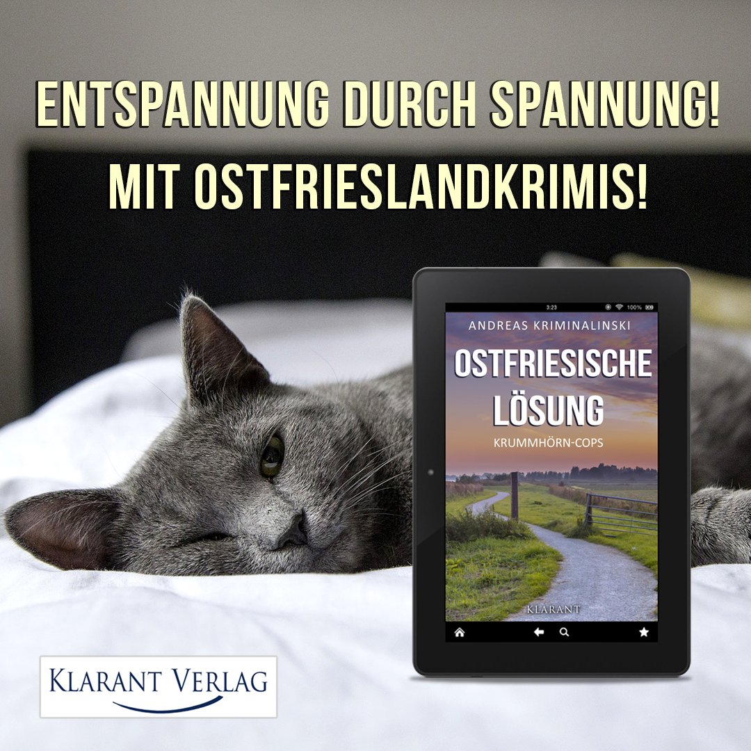 #Entspannung durch #Spannung, das gelingt euch am besten mit dem #Ostfrieslandkrimi „Ostfriesische Lösung“ von #AndreasKriminalinski. Jetzt auf euren #Reader laden und die #KrummhörnCops bei einem neuen packenden #Kriminalfall begleiten!
amazon.de/dp/B084KMHQZR
#Lesenswert #EBook