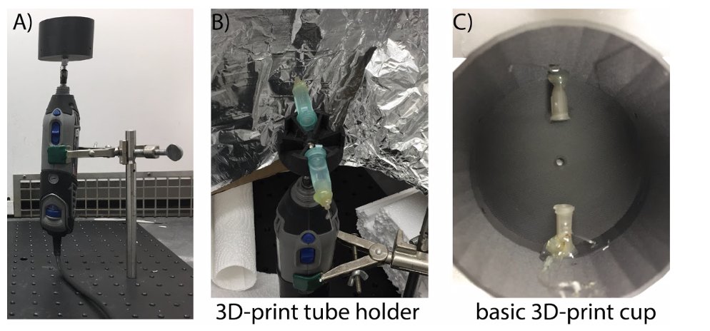 To replicate our setup - all you need is a Dremel and some 3D printed parts. We are hoping that small business and professionals in manufacturing can start exploring this process. For this to work, we still need stringent quality control & performance measurement & testing (7/n)