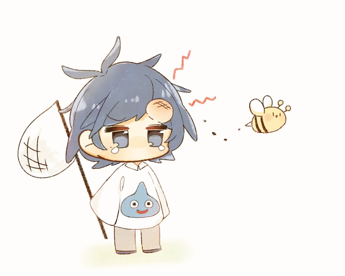 1boy male focus shirt tears pokemon (creature) blue hair white background  illustration images